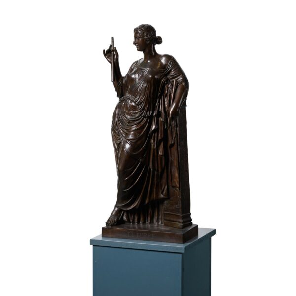 F. Barbedienne (B. 1810) Large Bronze Sculpture of Euterpe