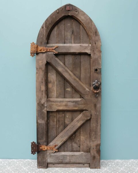 Ecclesiastical Style Antique Arched Oak Door