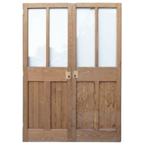 Set of Glazed Victorian Pitch Pine Double Doors
