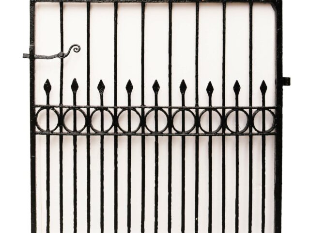 Wide Antique Wrought Iron Garden Gate