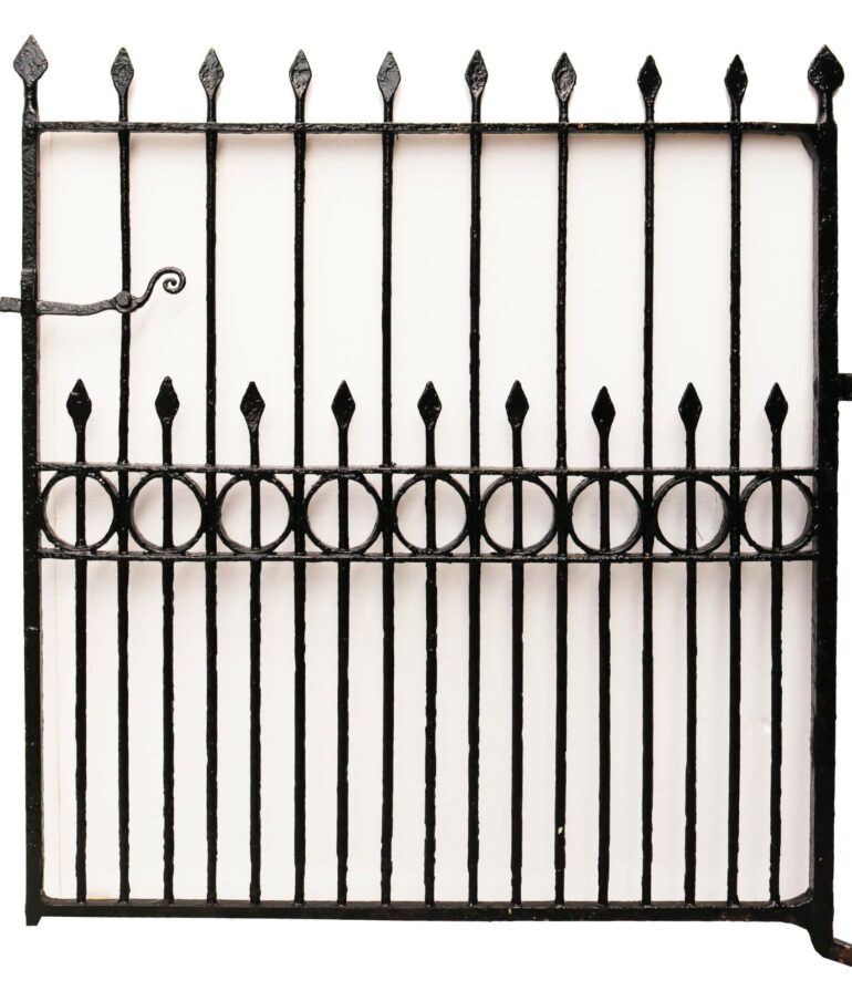 Wide Antique Wrought Iron Garden Gate