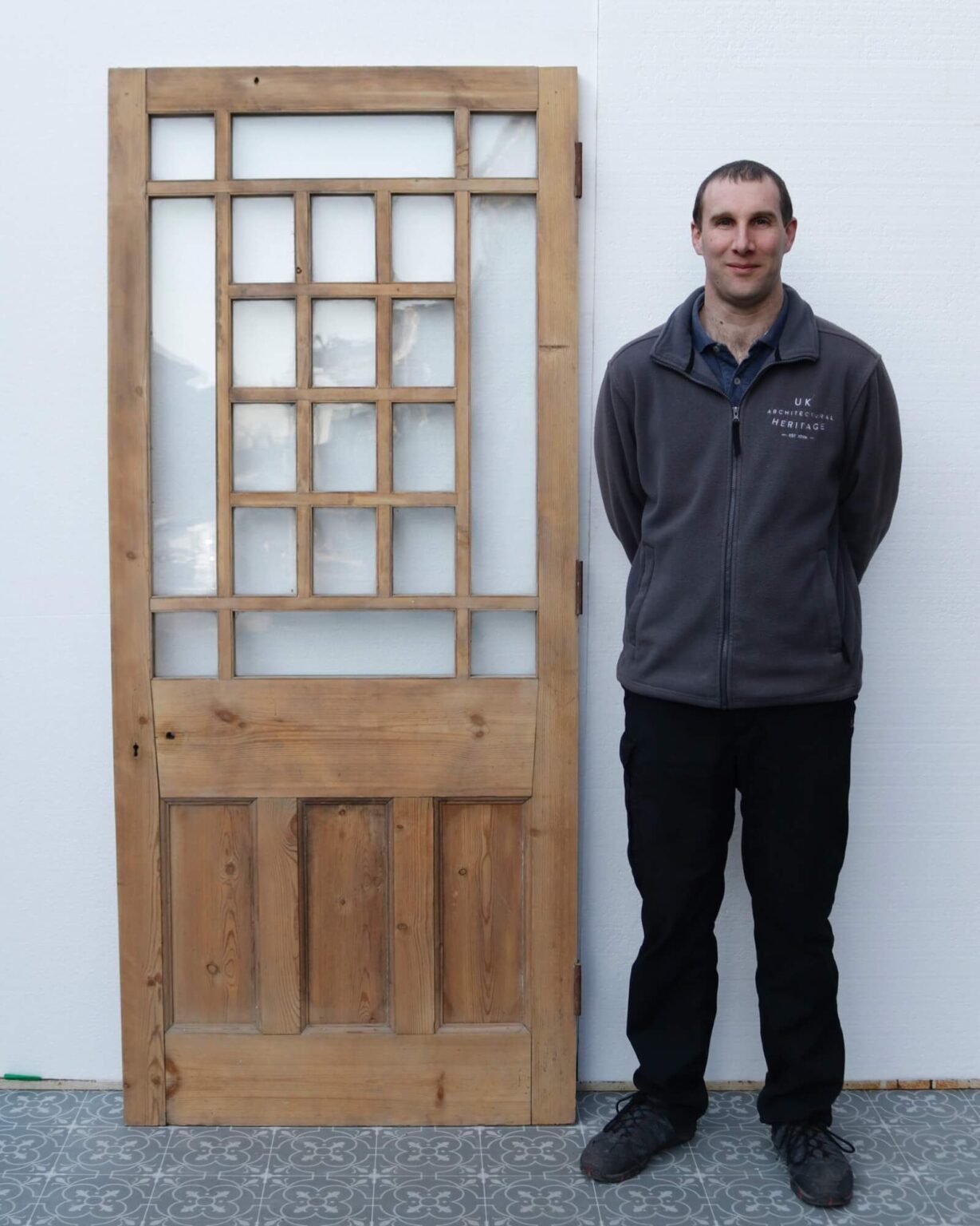 Reclaimed Victorian Front Door with Margin Glazing UK Architectural