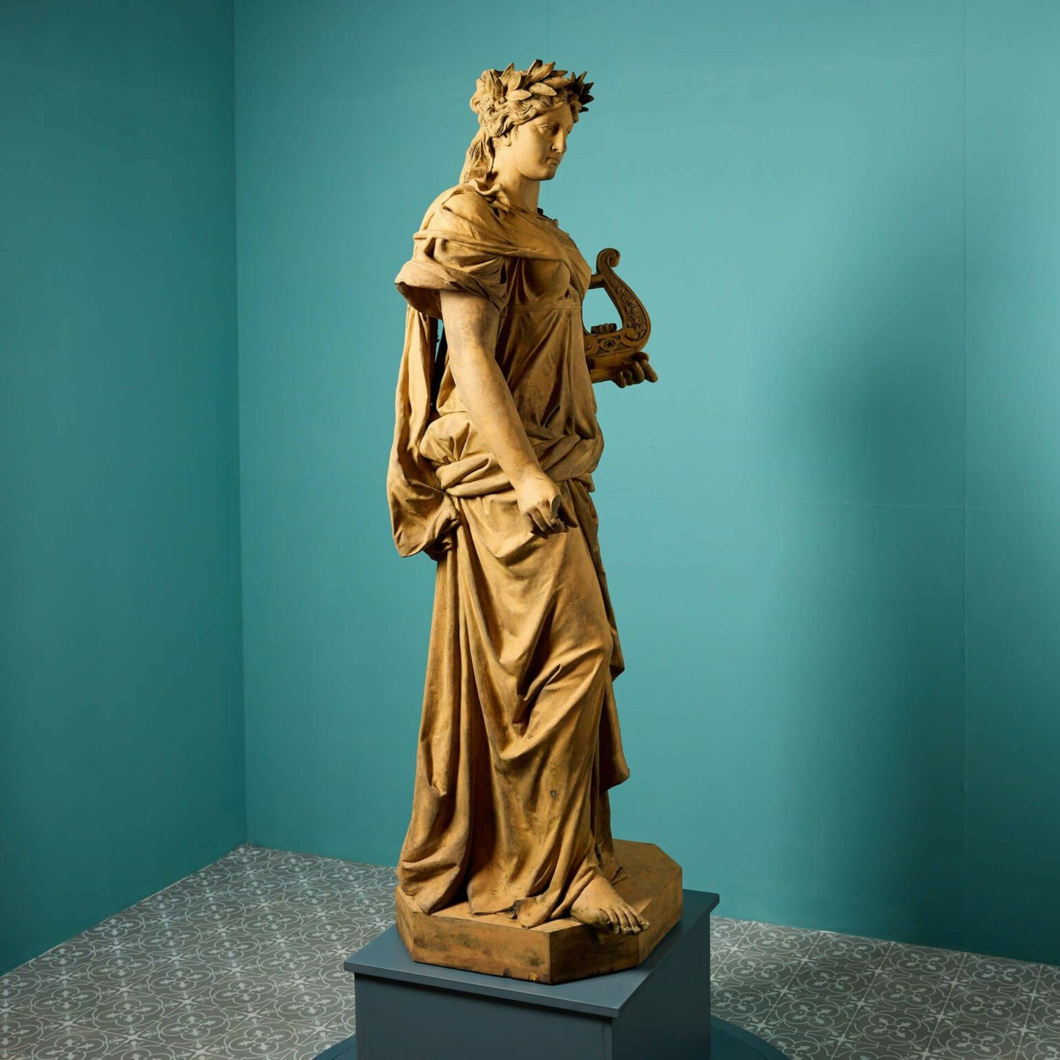 Lifesize Terracotta Erato Statue, One of the 9 Greek Muses UK