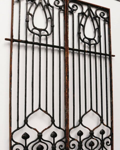 Set of Tall Art Nouveau Wrought Iron Gates