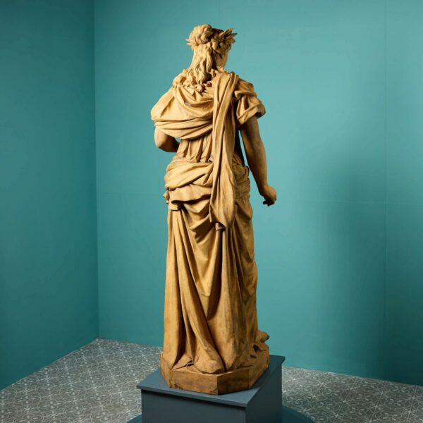 Life-size Terracotta Erato Statue, One of the 9 Greek Muses