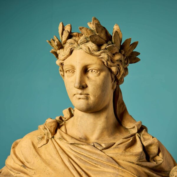 Life-size Terracotta Erato Statue, One of the 9 Greek Muses