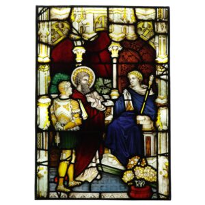 19th Century Roman Style Stained Glass Window