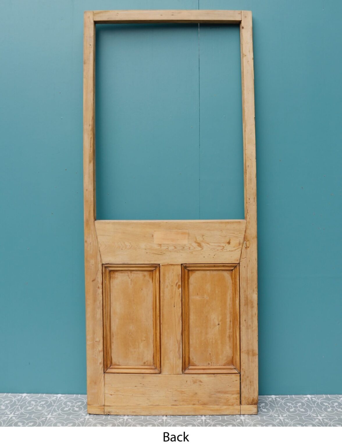 Reclaimed Edwardian Pine Front Door for Glazing UK Architectural Heritage