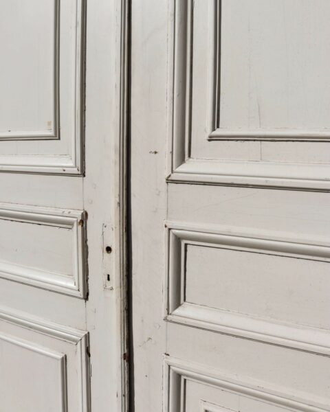 Tall Set of Painted Antique French Double Doors