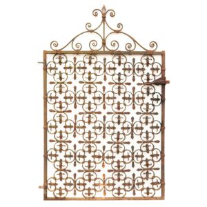 Scrolling Victorian Wrought Iron Side Gate