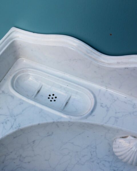 Antique Porcelain Marble Effect Sink with Bracket