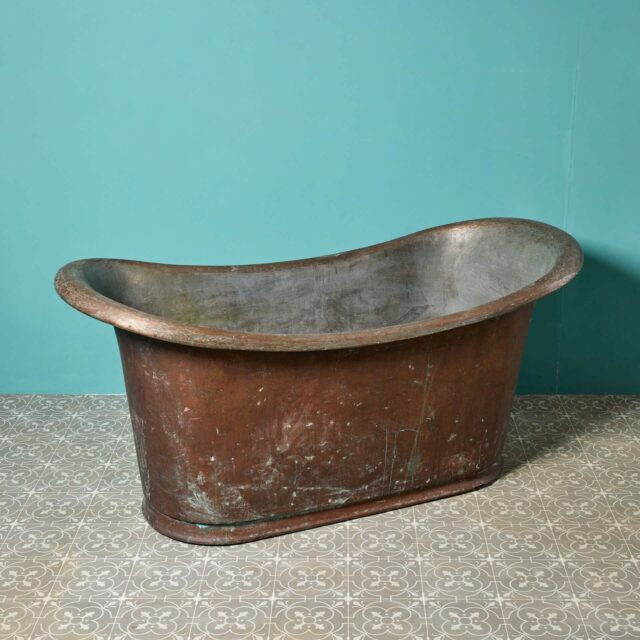 Victorian Double Ended Copper Roll Top Bath - UK Architectural Heritage
