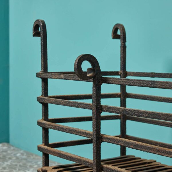 Large Victorian Revival Wrought Iron Fire Basket