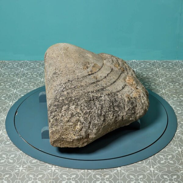Large Carved Stone Clam Shell Sculpture