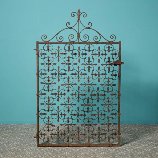 Scrolling Victorian Wrought Iron Side Gate