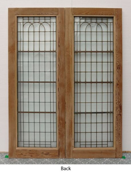 Set of Reclaimed Copperlight Art Deco Double Doors (5)