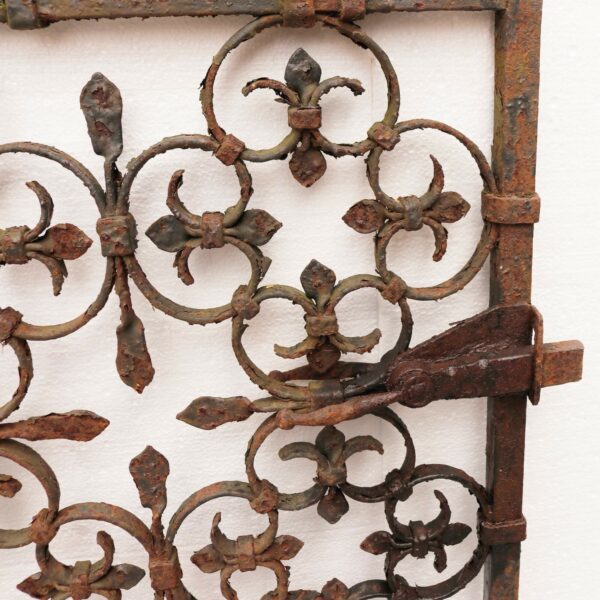 Scrolling Victorian Wrought Iron Side Gate