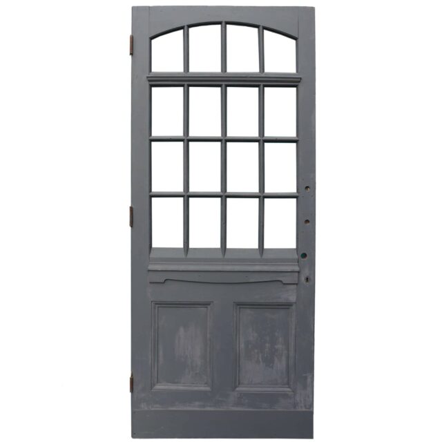 Tall Reclaimed Victorian Front Door for Glazing UK Architectural Heritage