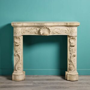 18th Century Italian Travertine Marble Fireplace