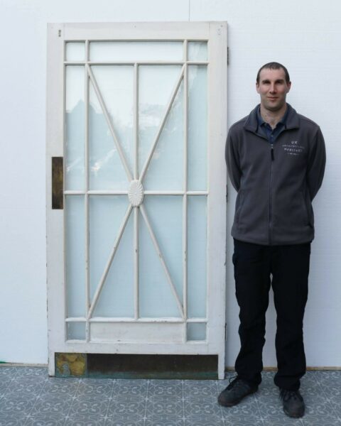 Painted Art Deco Glass Internal or External Door