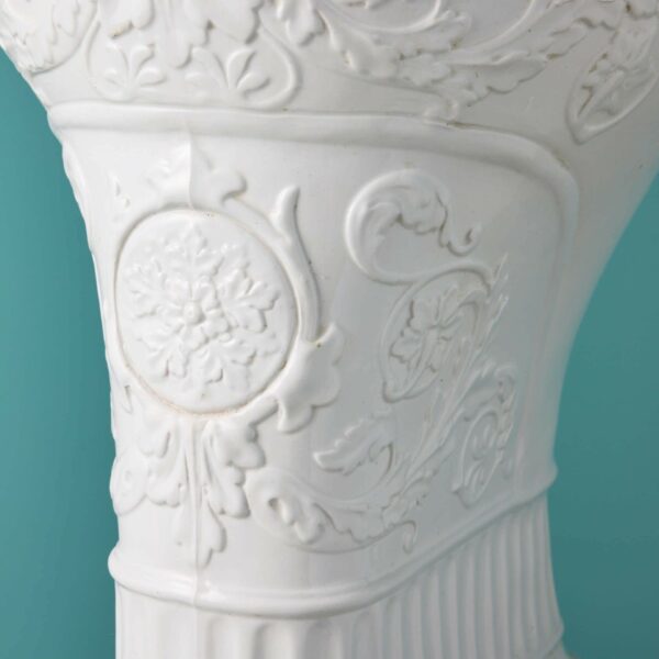 Glazed White Porcelain Embossed Antique ‘Severn’ Toilet