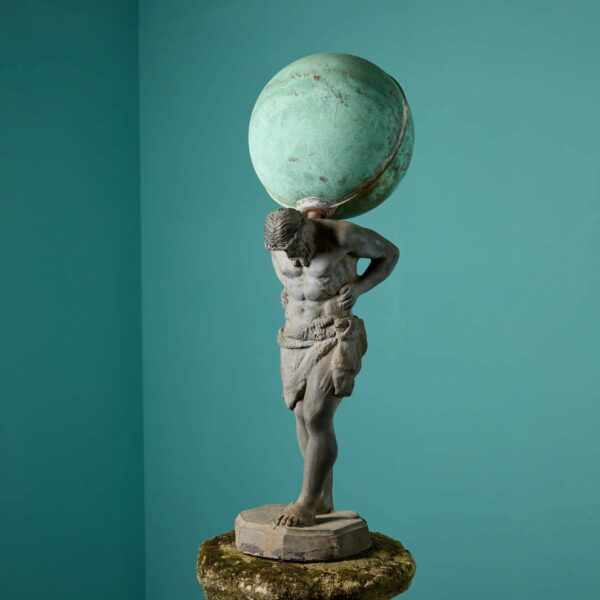 Reclaimed Garden Statue of Atlas Holding World
