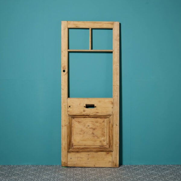 Reclaimed Edwardian Pine Front Door for Glazing