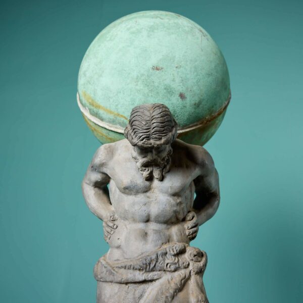 Reclaimed Garden Statue of Atlas Holding World