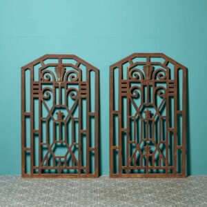 Pair of Art Deco Cast Iron Decorative Panels