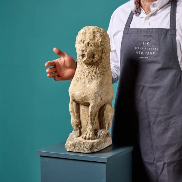 16th Century English Carved Limestone Lion Statue