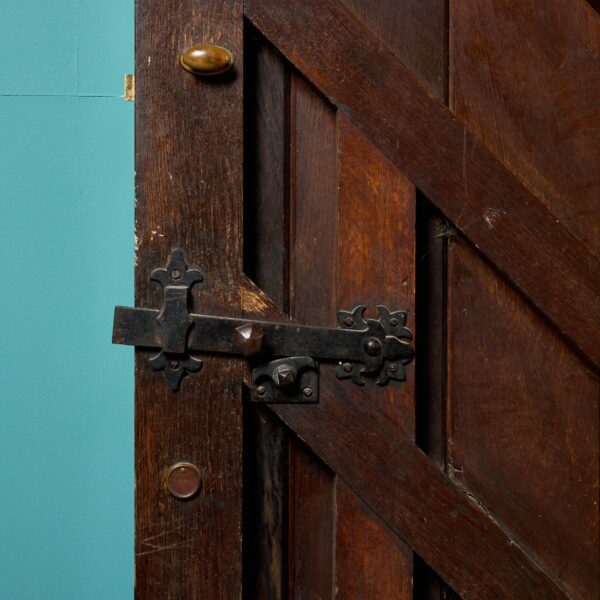 Victorian Antique Arched Oak Exterior Door