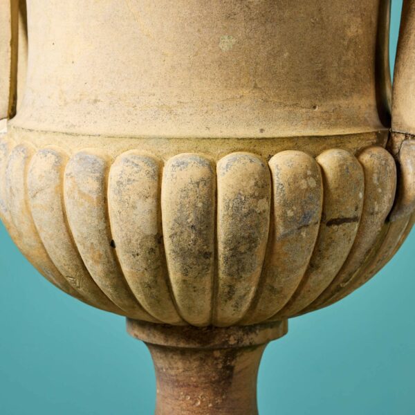 Blashfield Large Antique Buff Terracotta Centrepiece Garden Urn