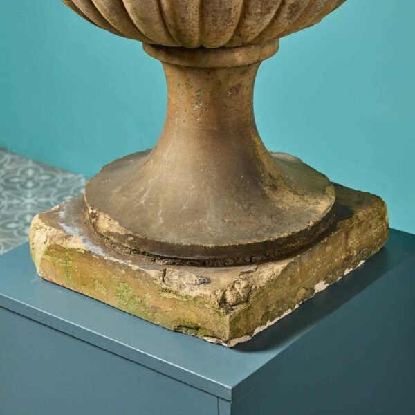 Blashfield Large Antique Buff Terracotta Centrepiece Garden Urn