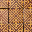 Set of 9 Colourful Reclaimed French Porcelain Tiles by Desvres
