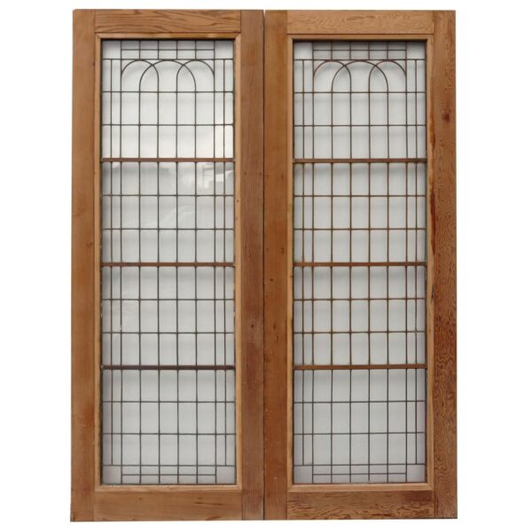 Set of Reclaimed Copperlight Art Deco Double Doors (8)