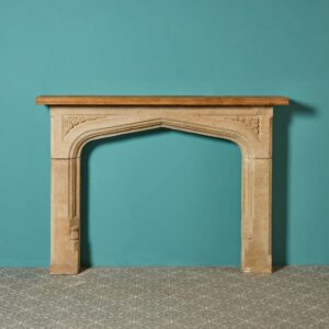 Hand-carved Limestone Victorian Fireplace