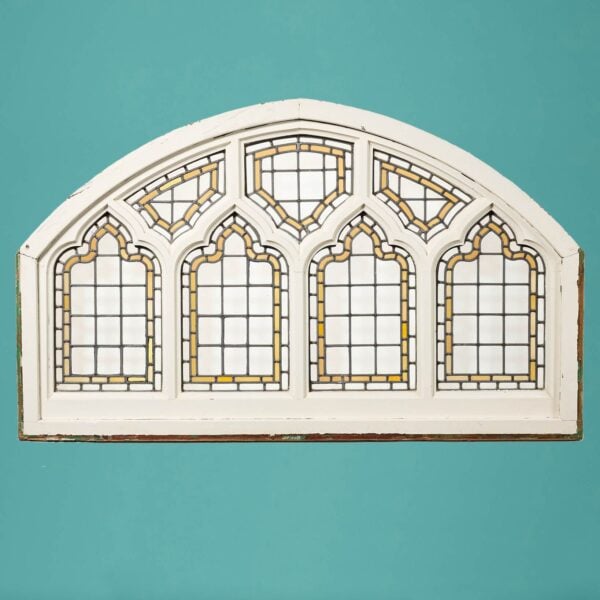 Arched Ecclesiastical Style Stained Glass Window