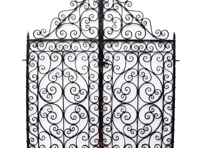 Set of Victorian Wrought Iron Scroll Pedestrian Gates