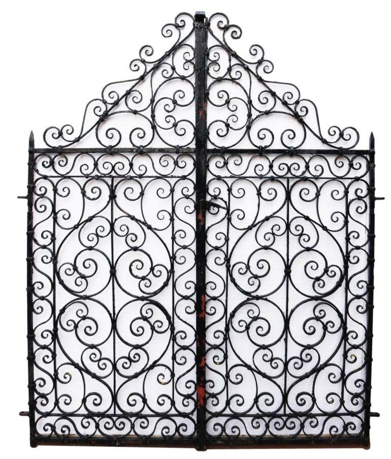 Set of Victorian Wrought Iron Scroll Pedestrian Gates