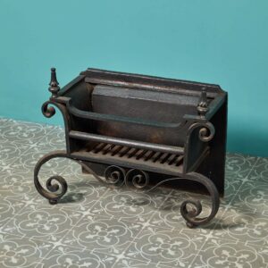 Regency Style Scroll Front Antique Iron Fire Grate