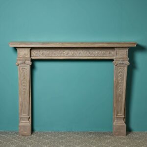 Victorian Painted Walnut & Composition Antique Fireplace