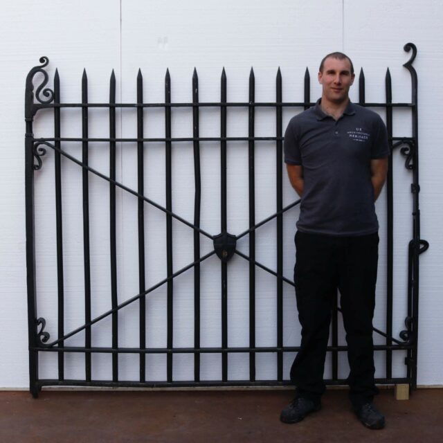 Pair of English Wrought Iron Driveway Gates 427cm (14ft) UK