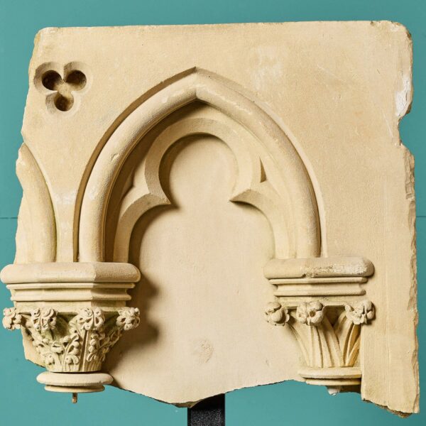 French Caen Stone Architectural Fragment on Stand