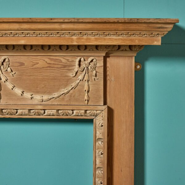 Neoclassical Style Antique Wooden Fireplace