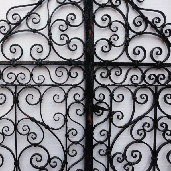 Set of Victorian Wrought Iron Scroll Pedestrian Gates