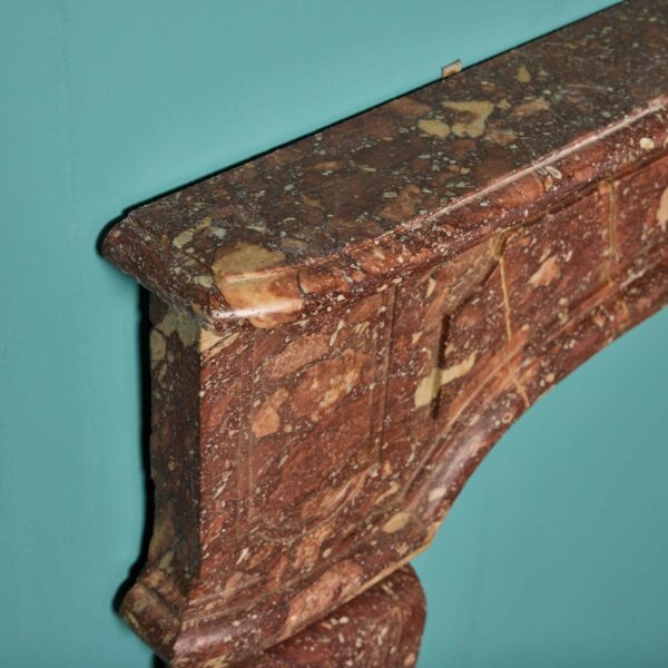 Antique Louis XVI Style Red Marble Fire Surround