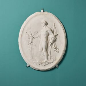 Large Antique Neoclassical Style Plaster Plaque