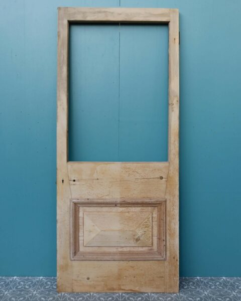 Victorian Stripped Pine Front Door for Glazing