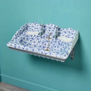 Antique Floral Pattern Porcelain Sink