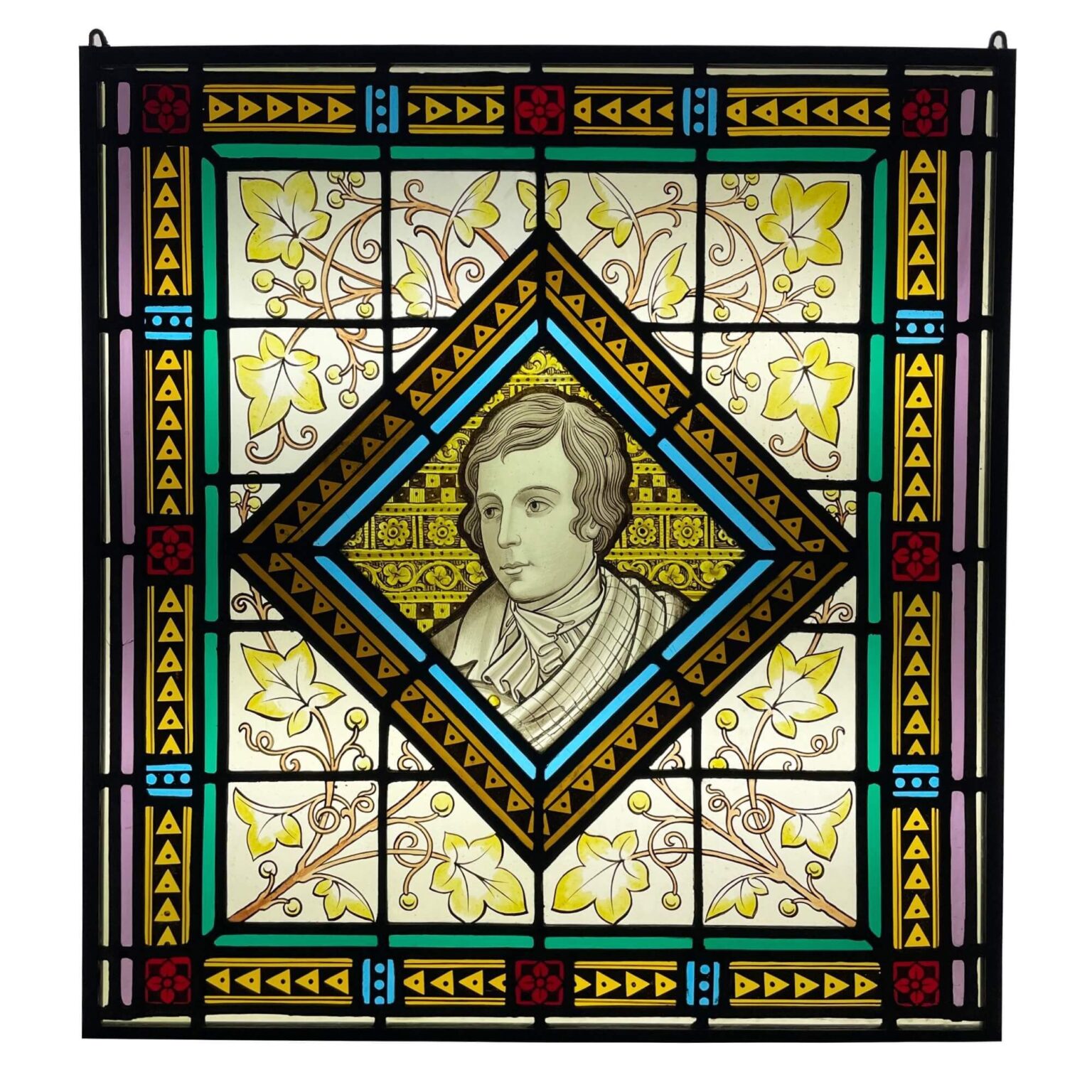 Robert Burns Antique Stained Glass Window UK Architectural Heritage